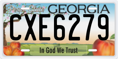 GA license plate CXE6279