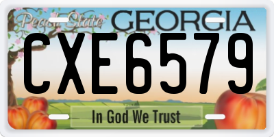 GA license plate CXE6579