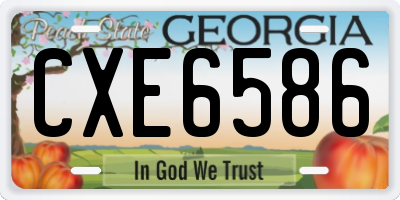 GA license plate CXE6586