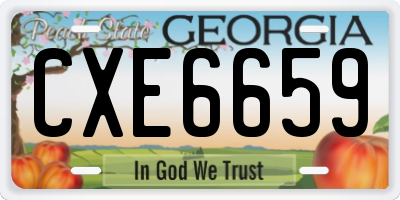 GA license plate CXE6659