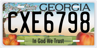 GA license plate CXE6798