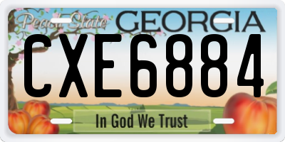 GA license plate CXE6884