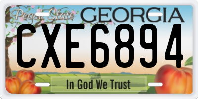 GA license plate CXE6894
