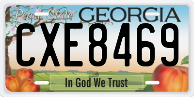 GA license plate CXE8469