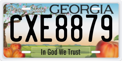 GA license plate CXE8879
