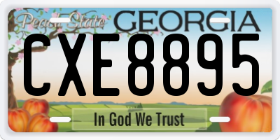 GA license plate CXE8895