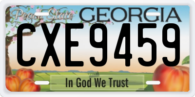 GA license plate CXE9459