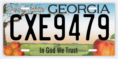 GA license plate CXE9479