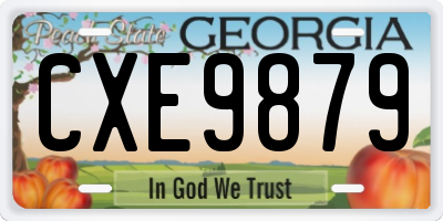 GA license plate CXE9879