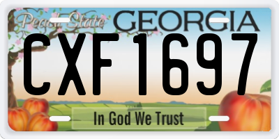 GA license plate CXF1697