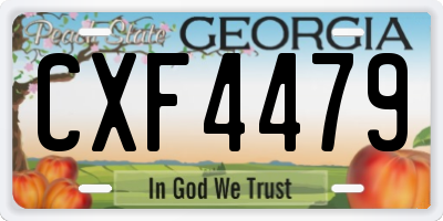 GA license plate CXF4479