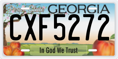 GA license plate CXF5272