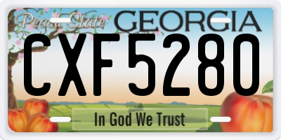 GA license plate CXF5280