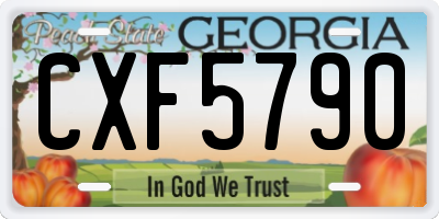 GA license plate CXF5790