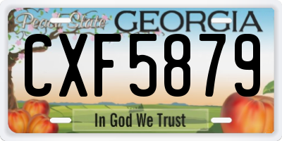 GA license plate CXF5879
