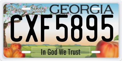 GA license plate CXF5895