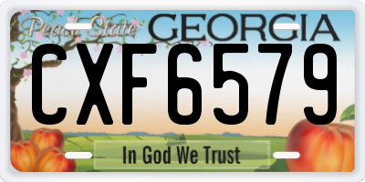 GA license plate CXF6579