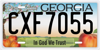 GA license plate CXF7055