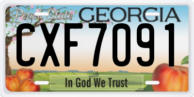 GA license plate CXF7091
