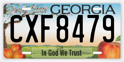 GA license plate CXF8479