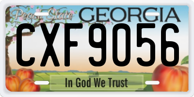 GA license plate CXF9056