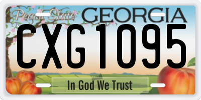 GA license plate CXG1095