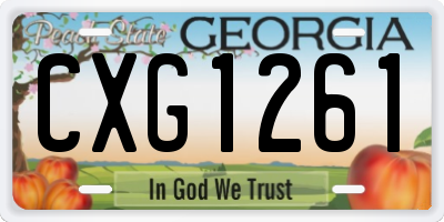 GA license plate CXG1261