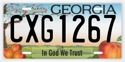 GA license plate CXG1267