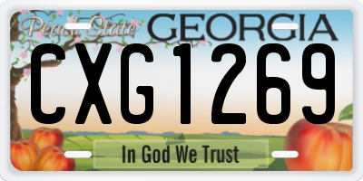 GA license plate CXG1269