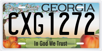 GA license plate CXG1272