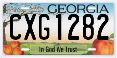 GA license plate CXG1282