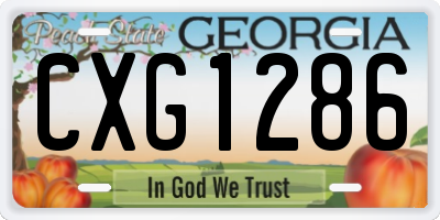 GA license plate CXG1286