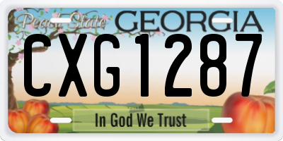 GA license plate CXG1287