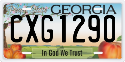 GA license plate CXG1290