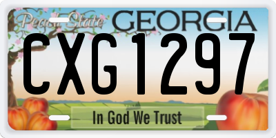 GA license plate CXG1297