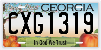 GA license plate CXG1319