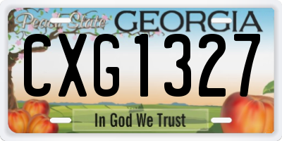 GA license plate CXG1327