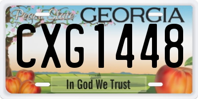 GA license plate CXG1448
