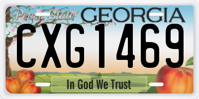 GA license plate CXG1469