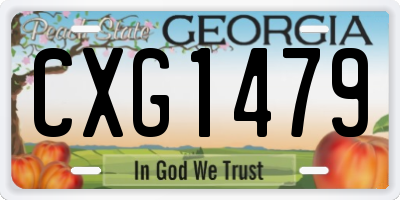 GA license plate CXG1479