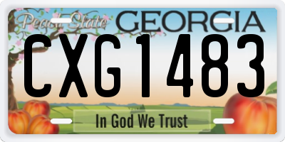 GA license plate CXG1483