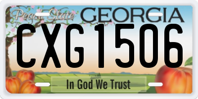 GA license plate CXG1506