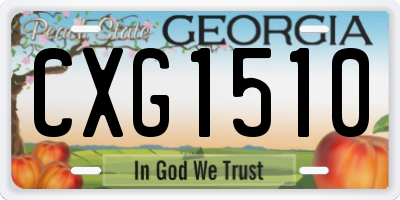 GA license plate CXG1510