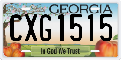 GA license plate CXG1515