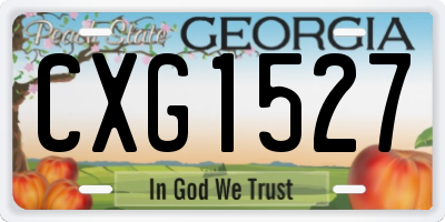 GA license plate CXG1527