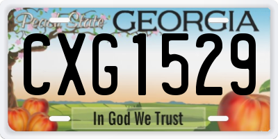 GA license plate CXG1529