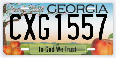 GA license plate CXG1557