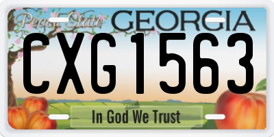 GA license plate CXG1563