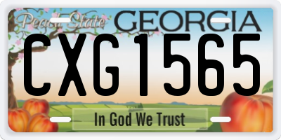 GA license plate CXG1565