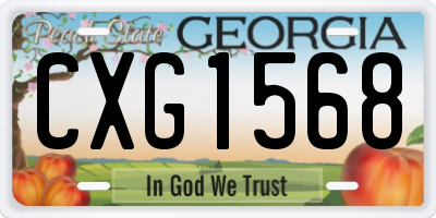 GA license plate CXG1568